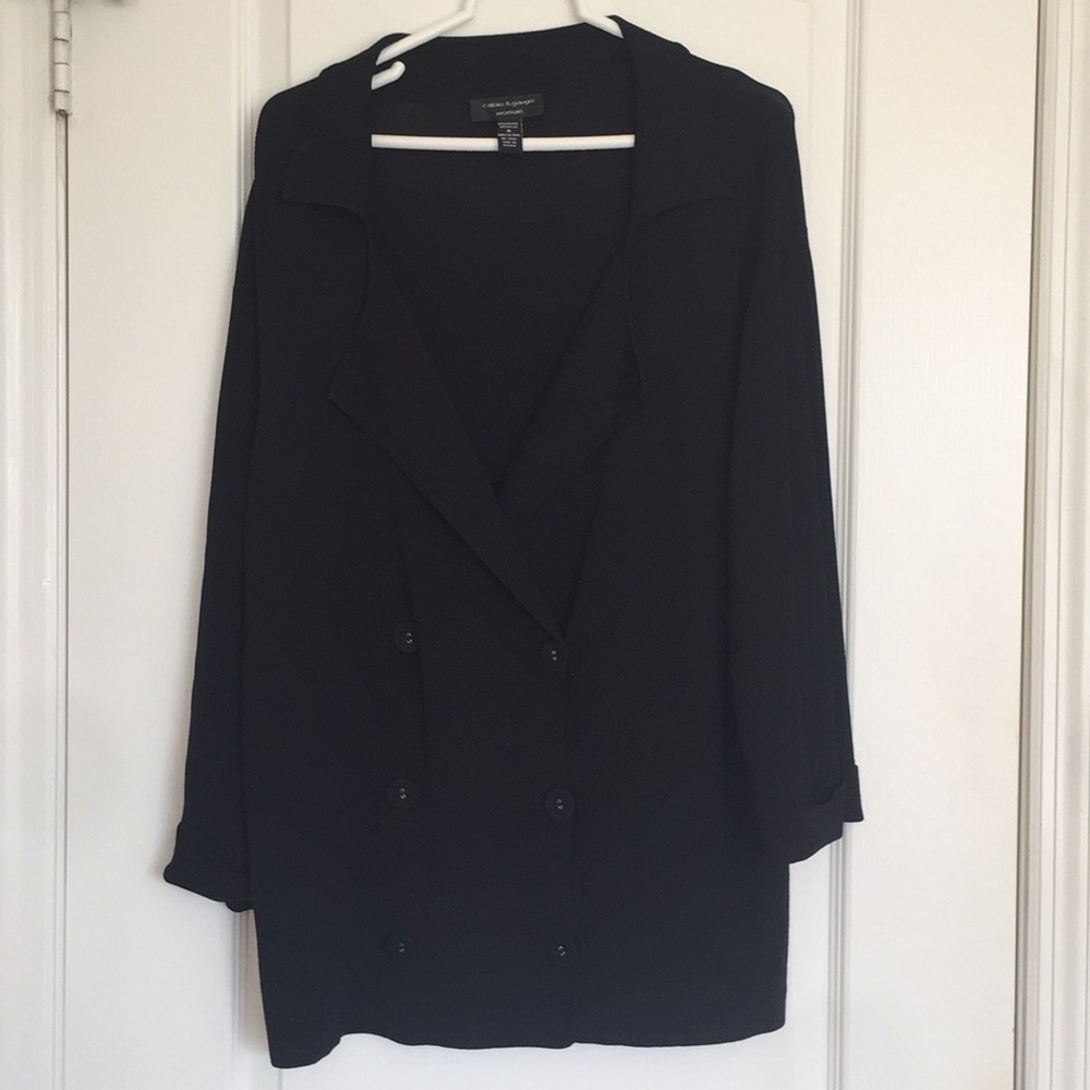 Cable and Gauge women’s black knitted jacket